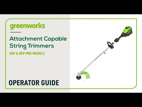 Operating your Greenworks Pro Attachment Capable String Trimmer