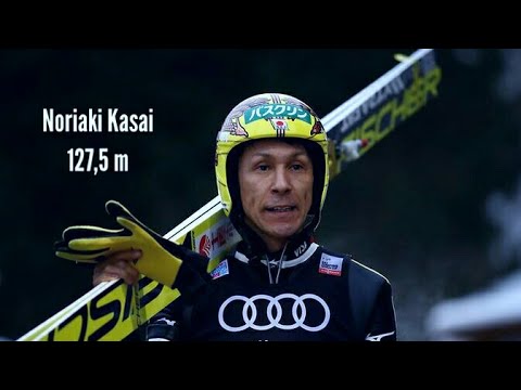 Noriaki Kasai 127,5 m (27.01.2019). Konkurs indywidualny Sapporo 2019