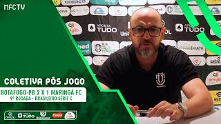 Coletiva pós jogo - Moisés Egert - Botafogo 2 x 1 Maringá FC - Série C - 9ª Rodada