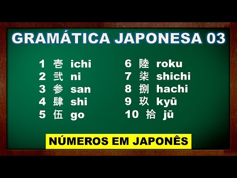 Gramática Japonesa Básica - Aula 03/10 - Os Números em Japonês