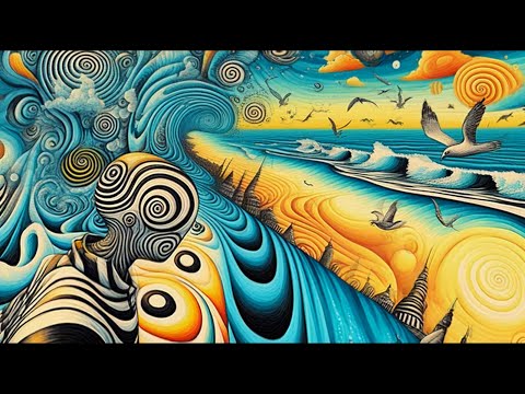 [4K] Shroomed on the Beach | Trippy Visuals for LSD and Shroom Trips