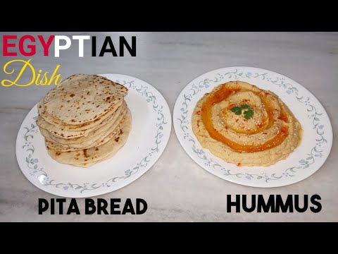 Hummus with Pita Bread || Tahini Sauce Recipe || Hummus Recipe in Telugu || Middle East Recipes