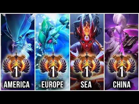 TOP 1 MMR Rank of all regions - BEST Players in Dota 2