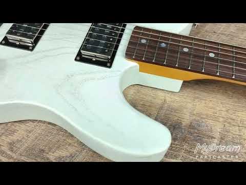 MyDream Partcaster Custom Built - White Swamp Ash Novel Foil Lollar image 12