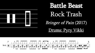 Battle Beast - Rock Trash: Drum Sheet Music Transcription