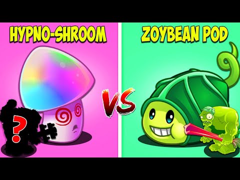 Hypno Shroom VS Zoybean Pod - Who Will Win? - Pvz 2 Plant Vs Plant