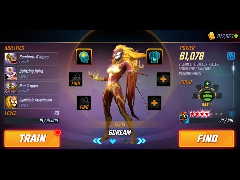 Scream w/ Symbiotes War 93k Punch Down Marvel Strike Force