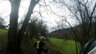 preview picture of video 'Melksham to Dursley Off-Road (TTR250, 15.01.14)'