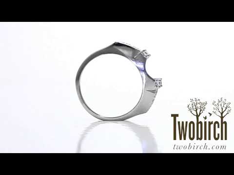 0.33ct. Millgrained Prong and Channel Ring Wrap - TwoBirch TB-WRAP-0063-WG-F