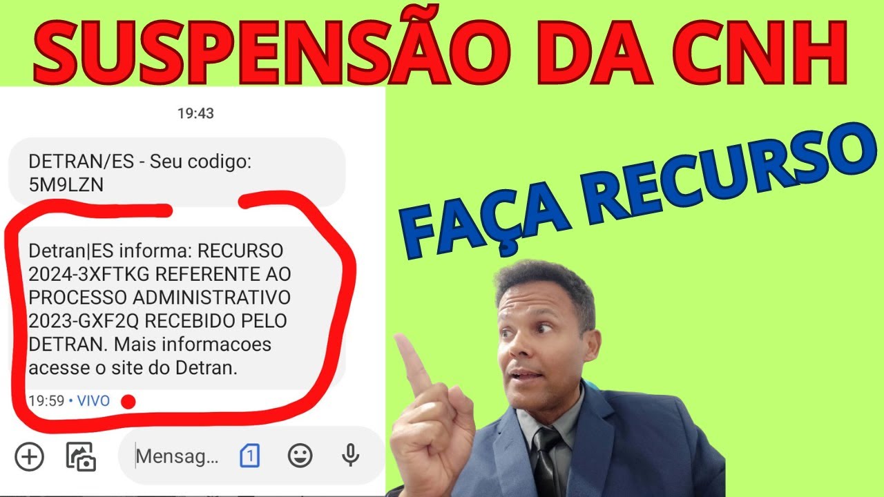 COMO FAZER RECURSO DE SUSPENSÃO DO DIREITO DE DIRIGIR