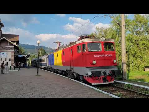 Vatra Dornei Băi h: R 5703 train (Suceava - Ilva Mică). Locomotive nr. 410 465-5