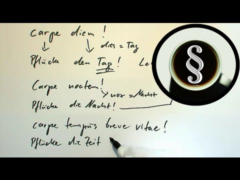 Latein auf Deutsch: carpe diem - carpe noctem - carpe tempus breve vitae
