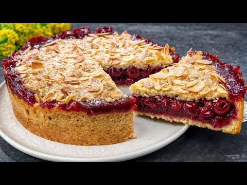 Dużo OWOCÓW, mało Ciasta 🍒🍒🍒 Boskie ciasto wiśniowe. Szybkie i pyszne!