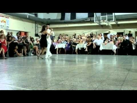  Milena Plebs  and  Javier Rodriguez  are  dancing  to  the  tango  "  Nochero Soy  "