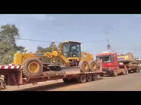 Kono District. Koidu Mafindor Highway construction machines arrived safely.