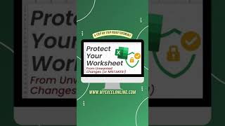 Protect Excel Worksheet 🔐 #shorts