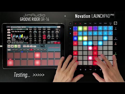 Testing upcoming Novation LaunchPad Pro mk3 support in Groove Rider GR-16
