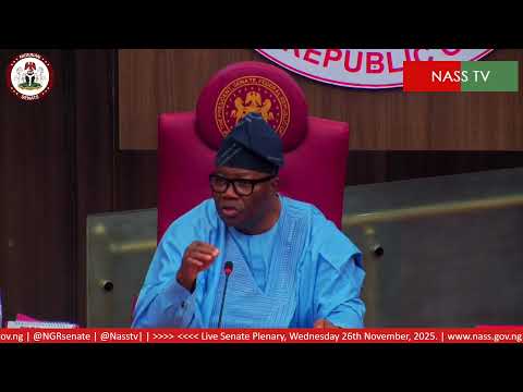 LIVE SENATE PLENARY WEDNESDAY,  26TH  0F NOVEMBER 2025.