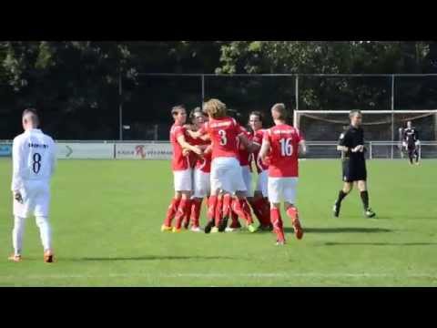 Robin Demeijer scoort de 1-0 tegen SC Woerden