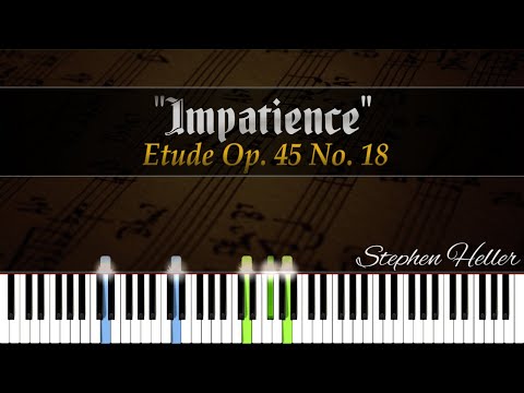 Etude Op. 45 No. 18 "Impatience" - Stephen Heller | Piano Tutorial | Synthesia | How to play