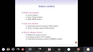 Iterative Methods for Solving Large Sparse Linear Systems of Equations 2021.08.20 (Recorded Meeting)