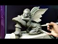 A Cute Butterfly Angel making with clay || clay sculpture modelling step by step