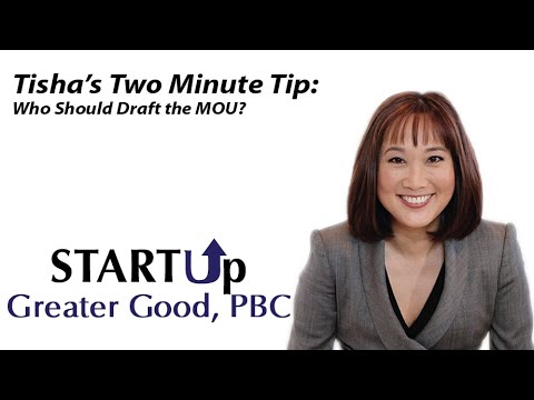 Who Should Draft the MOU?