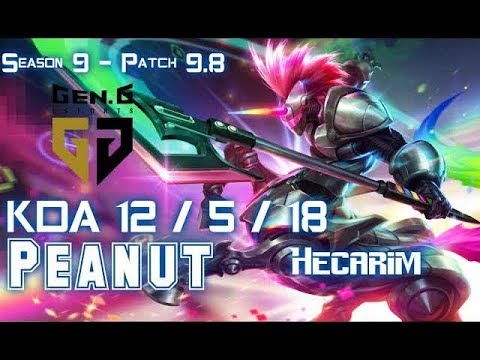 Gen Peanut HECARIM vs GRAGAS Jungle - Patch 9.8 KR Ranked