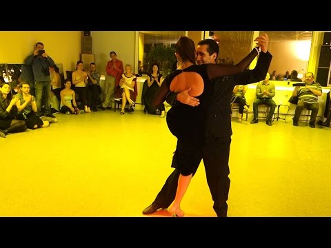  Miriam Copello  and  Cristian Dario Correa  are  dancing  to  the  tango  "  Sentimiento Gaucho  "  by  Juan D'Arienzo  in  2016
