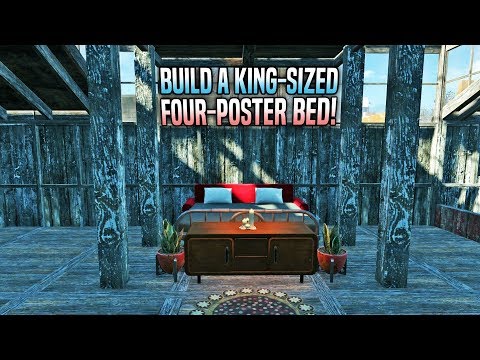 How to Build a King-Sized Four-Poster Bed 🛌 Fallout 4 No Mods Shop Class