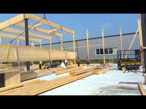 wieNEU - BSH ( Brettschichtholz ) Leimbinder beim Holzhalle