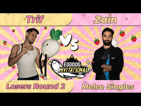 Trif (Peach) vs Zain (Marth) - Eggdog Invitational 2024 - Melee Singles: Losers Round 2