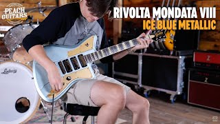 Video thumbnail for No Talking...Just Tones | Rivolta Mondata VIII Ice Blue Metallic by Peach Guitars