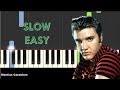 How To Play Can't Help Falling In Love by Elvis Presley on Piano - Slow Easy Piano Tutorial - Notes