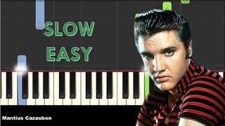 How To Play Can&#39;t Help Falling In Love by Elvis Presley on Piano - Slow Easy Piano Tutorial - Notes