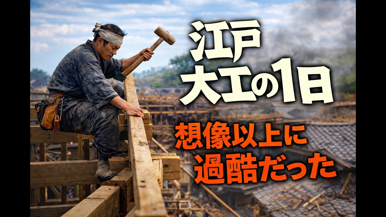 【AI実写化】江戸時代、大工のリアルな１日ルーティン。なぜ命がけでも辞めなかったのか？