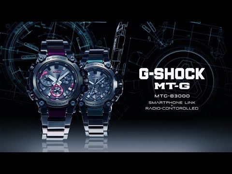 Casio G-Shock MT-G MTG-B3000BD-1A2DR Tough Solar Men Black Stainless Steel Composite Band-1