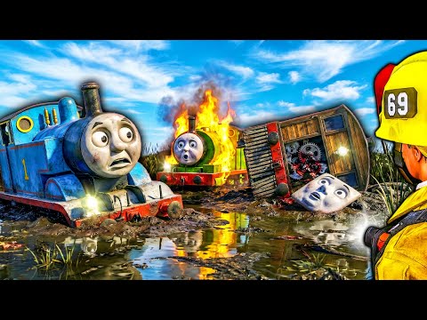 Saving Thomas and Friends from DISASTER in GTA 5!
