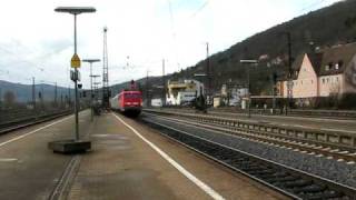 preview picture of video '110 169 DB Systemtechnik bei der Durchfahrt in Gemünden (Main )'