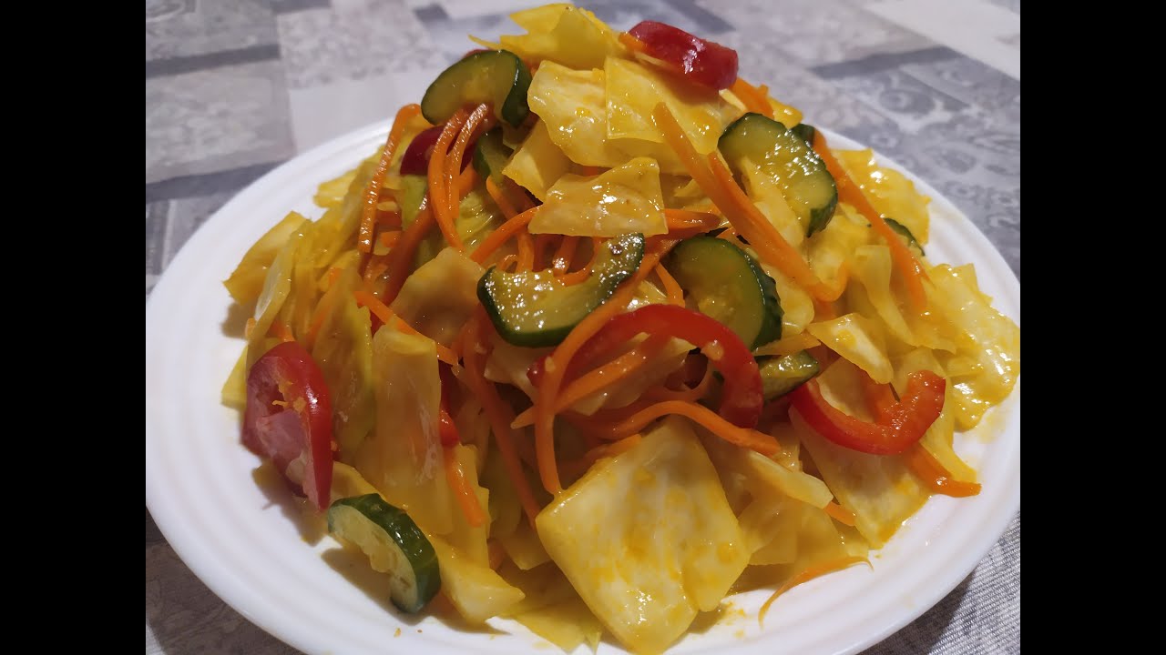 Салат из белокочанной капусты - по Корейски