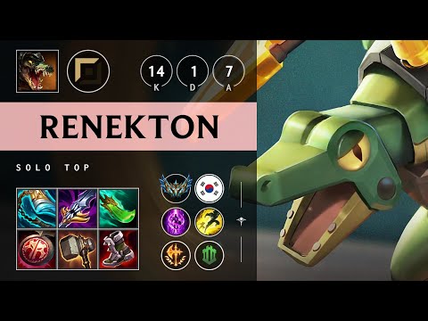 Renekton Top vs Lucian: Godlike - KR Challenger Patch 14.16