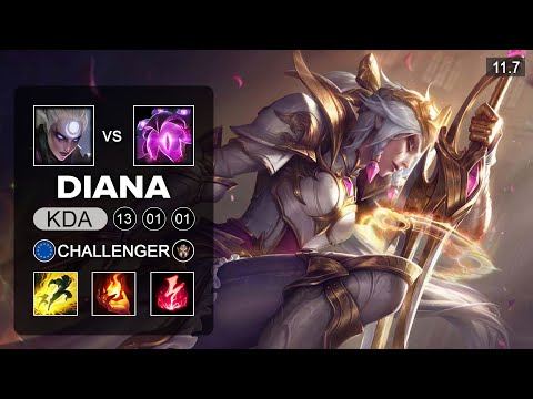 Diana Mid vs Vel'koz   EUW Challenger Patch 11 8