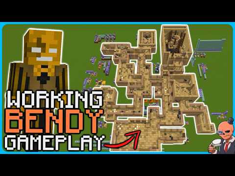 I'm building all of Bendy and the Ink Machine and making it functional in Minecraft