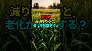 筋肉が減り始めると、老化が加速する.  #脈山健康  #健康 #健康寿命 #長生き #長寿 #健康長寿 #健康習慣 #毎日の習慣 #元気に長生き #人生100年時代 #60代健康