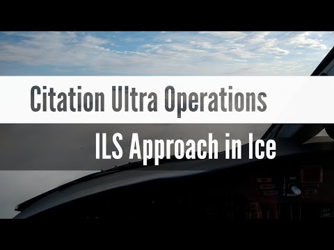 Citation Ultra Operations - ILS Approach in Ice