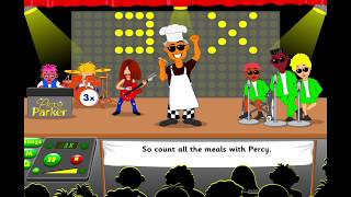 3 Times Table Song - Percy Parker - Who Likes School Dinners - with animation and lyrics
