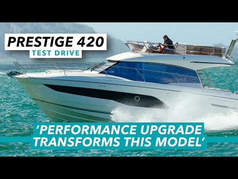 This pocket flybridge packs a punch | Prestige 420 review | Motor Boat & Yachting