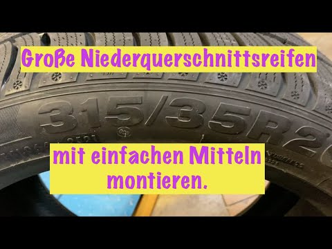 Mounting large low profile tires with simple tire machines