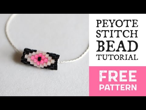 Make a Tube Bead From Delica Beads with Odd Count Peyote Stitch