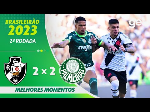 VASCO 2 X 2 PALMEIRAS | MELHORES MOMENTOS | 2ª RODADA BRASILEIRÃO 2023 | ge.globo